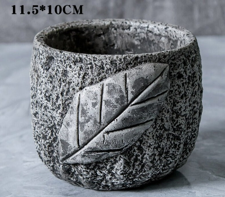 Simulation Rock Flower Pot Cement