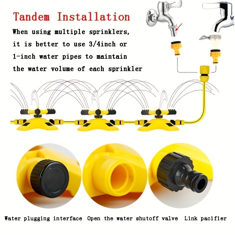 1pc 360° Automatic Rotating Trigeminal Sprinkler