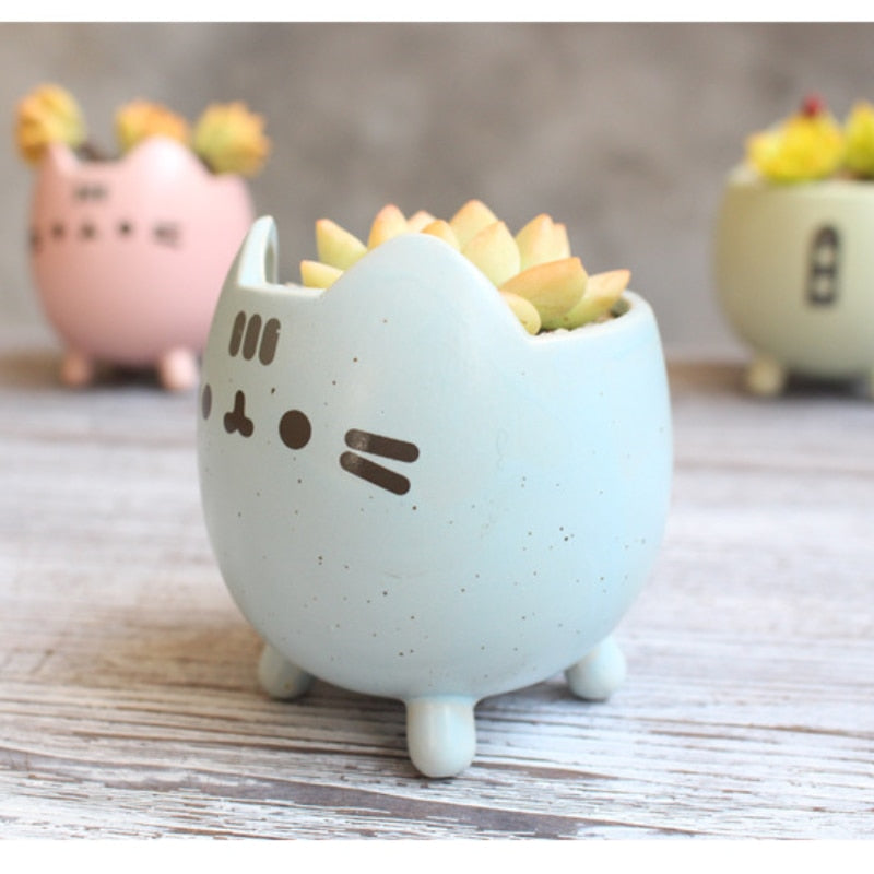 Ceramic Flower Pot Cute Cat Succulent